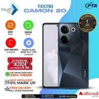 Tecno Camon 20 8gb,256gb On Easy Installments (12 Months) with 1 Year Brand Warranty & PTA Approved With Free Gift by SALAMTEC & BEST PRICES