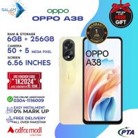 Oppo A38 6gb 128gb On Easy Installments (12 Months) with 1 Year Brand Warranty & PTA Approved With Free Gift by SALAMTEC & BEST PRICES