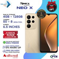 Sparx Neo x 4gb 128gb On Easy Installments (12 Months) with 1 Year Brand Warranty & PTA Approved With Free Gift by SALAMTEC & BEST PRICES