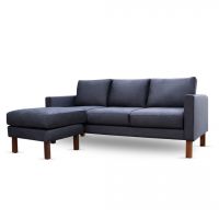 JCBuckman Chill Zone Three Seater Velvet Sofa with Ottoman