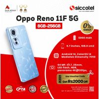 Oppo Reno 11F 5G 8GB-256GB | 1 Year Warranty | PTA Approved | Monthly Installment By Siccotel Upto 12 Months