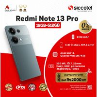 Redmi Note 13 Pro 12GB-512GB | 1 Year Warranty | PTA Approved | Monthly Installment By Siccotel Upto 12 Months 