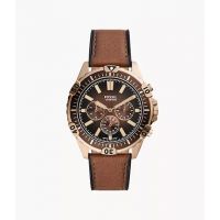 Fossil Garrett Chronograph Medium Brown LiteHide Leather Watch