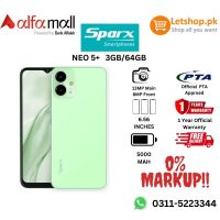 Sparx Neo 5 Plus 3GB 64GB - PTA Approved | On Installments  