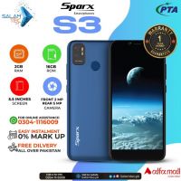 SparX S3 2GB 16Gb On Easy Installments (12 Months) with 1 Year Brand Warranty & PTA Approved With Free Gift by SALAMTEC & BEST PRICES