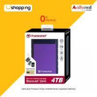 Transcend Shockproof 4TB External HDD (25H3) - On Installments - ISPK-0153