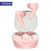 Ronin R-520 Earbuds - Bluetooth V5.3 - Upto 7 hours play time wireless earbuds - IPX4 water-resistant - Active Gaming mode - ENC touch control earbuds - ON INSTALLMENT (Pink)