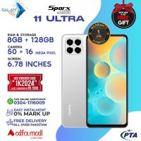 Sparx 11 Ultra 8gb 128gb On Easy Installments (12 Months) with 1 Year Brand Warranty & PTA Approved With Free Gift by SALAMTEC & BEST PRICES
