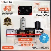 Glam Gas Combo Deal 5 (Hood, Built-in Hob, Geyser, Built-in Microwave, Built-in Oven, Built-in Sink, Faucet, Electric Stove)