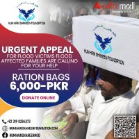 DONATION FOR FLOOD VICTIMS AND AFFECTED FAMILIES ( RATION BAGS)  6000rs 