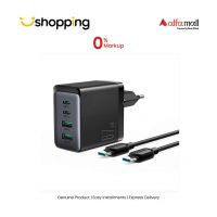 Joyroom Gan Ultra 67W Fast Charger With Type C To C Cable Black (TCG02) - On Installments - ISPK-0145