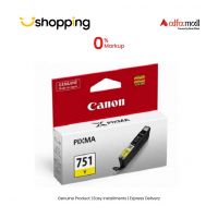 Canon Pixma Yellow Dye Ink Tank 7ml (CLI-751 Y) - On Installments - ISPK-0140