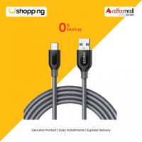 Anker Powerline+ USB C To USB-A 3.0 Cable - 6ft Gray (A8169HA1) - On Installments - ISPK-0155