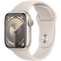Apple Watch Series 9 41mm Smartwatch with Starlight Aluminum Case with Starlight Sport Band With Free Delivery On Installment By Spark Technologies. 