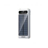 Vizo 10000mah Solar1 Power Bank - White - NON installments - ISPK-0179