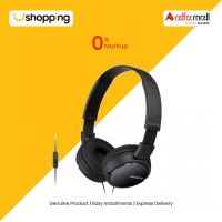 Sony Wired On-Ear Headphones With Microphone Black (Mdr-ZX110AP) - On Installments - ISPK-0158