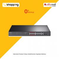 TP-Link 16-Port 10/100Mbps + 2-Port Gigabit Unmanaged PoE Switch (TL-SL1218MP) - On Installments - ISPK-0189