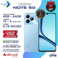 Realme Note 50 4gb 64gb On Easy Installments (12 Months) with 1 Year Brand Warranty & PTA Approved With Free Gift by SALAMTEC & BEST PRICES