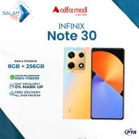 Infinix Note 30 8GB RAM 256GB Storage On Easy Installments (12 Months) with 1 Year Brand Warranty & PTA Approved With Free Gift by SALAMTEC & BEST PRICES