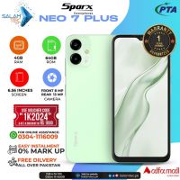 SparX Neo 7 Plus 4GB 64Gb On Easy Installments (12 Months) with 1 Year Brand Warranty & PTA Approved With Free Gift by SALAMTEC & BEST PRICES