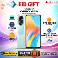 Oppo A58 8gb 128gb On Easy Installments (12 Months) with 1 Year Brand Warranty & PTA Approved With Free Gift by SALAMTEC & BEST PRICES