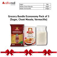 Grocery Bundle Econonomy Pack of 3 (Sugar, Chaat Masala, Vermacillie) - Delivery for KHI only
