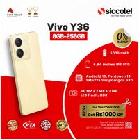 Vivo Y36 8GB-256GB | 1 Year Warranty | PTA Approved | Monthly Installment By Siccotel Upto 12 Months