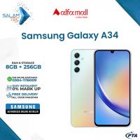 Samsung Galaxy A34 8GB RAM 256GB Storage On Easy Installments with 1 Year Brand Warranty & PTA Approved by SALAMTEC & BEST PRICES