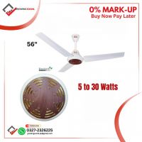 GFC Fans Ceiling Fan AC 30 Watts Iconic Model 56'' Copper Winding Solar Fan Energy Saver Inverter 