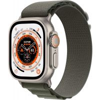 Apple Watch Ultra (49mm) Titanium Case with Green Alpine Loop (Brannd New, Non Active) - (Installment)
