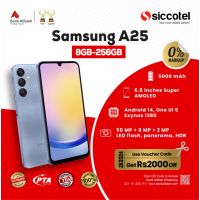 Samsung A25 8GB-256GB | 1 Year Warranty | PTA Approved | Monthly Installment By Siccotel Upto 12 Months