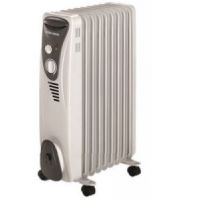 Black & Decker - Fan Forced Oil Radiator With Cord Storage Facility - White & Grey - OR07 (SNS)