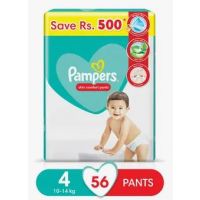 Pampers Diapers Pants Large Size 4 (Pack of 56) - PPL56 (SNS)