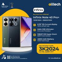 Infinix Note 40 Pro Plus 5G 12GB-256GB | 1 Year Warranty | PTA Approved | Monthly Installments By ALLTECH Upto 12 Months