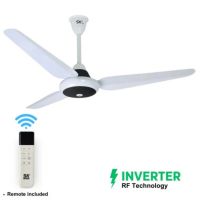 SK Fans Ceiling Fan Super Deluxe (inverter) 56" White-Black With Free Delivery On Installment By Spark Technologies.