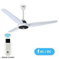 SK Fans Ceiling Fan Super Deluxe (AC/DC) 56" White-Black With Free Delivery On Installment By Spark Technologies.