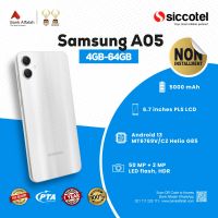 Samsung A05 4GB-64GB | 1 Year Warranty | PTA Approved | Non Installment By Siccotel