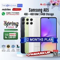 Samsung A05 | 4GB + 4GB RAM | 64GB Storage | PTA Approved (Official) | 1 Year Warranty | Installments Upto 12 Months - The Original Bro Mobiles