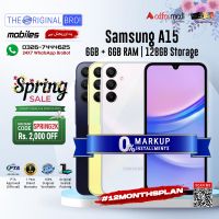 Samsung A15 | 6GB RAM | 128GB Storage | PTA Approved (Official) | 1 Year Warranty | Installments Upto 12 Months - The Original Bro Mobiles