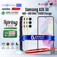 Samsung A35 5G | 8GB RAM | 256GB Storage | PTA Approved (Official) | 1 Year Warranty | Installments Upto 12 Months - The Original Bro Mobiles