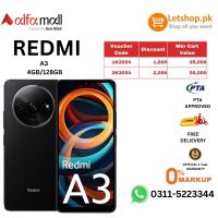 Xiaomi Redmi A3 (4GB RAm + 128GB Rom) | On Installment PTA Approved 01 Year Official Warranty