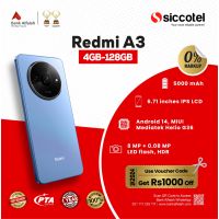 Redmi A3 4GB-128GB | 1 Year Warranty | PTA Approved | Monthly Installment By Siccotel Upto 12 Months