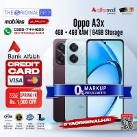 Oppo A3x | 4GB RAM | 64GB Storage | 12 Months Installment | PTA Approved | 1 Year Warranty | The Original Bro Mobiles