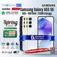 Samsung A55 5G 8GB 256GB | 1 Year Warranty | PTA Approved | Non Installments (Full Payment) | The Speed Grade