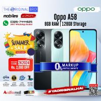 Oppo A58 8GB RAM 128GB Storage | PTA Approved | 1 Year Warranty | Installments - The Original Bro
