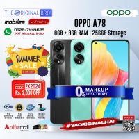 Oppo A78 8GB RAM 256GB Storage | PTA Approved | 1 Year Warranty | Installments - The Original Bro