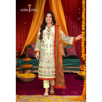 AJRA-15 EMBROIDERED LAWN 3 PCS