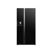 Hitachi Deluxe 2 Doors Inverter Side By Side Refrigerator 20 Cu Ft (R-SX700GP)-Glass Black - On Installments - ISPK-0055