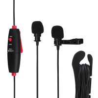 LENSGO LYM-DM1 2 In 1 Omni-Directional Lavalier Video Interview Condenser Microphone With 6m Cable On Installment ST