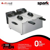 Alpina S.S Deep Fryer Twin  bowl 3.5Ltr 2000W SF-4008 With Free Delivery - Easy Monthly Installment - Spark Technologies